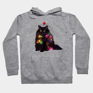 Christmas Lights Cat Hoodie